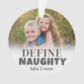 Definition des Fotos "Naughty Kids" Ornament (Vorderseite)