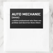 Definition des "Funny Auto Mechanism" Rechteckiger Aufkleber (Tasche)