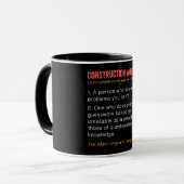 Definition des "Funny Construction Worker" Tasse (Vorderseite Links)