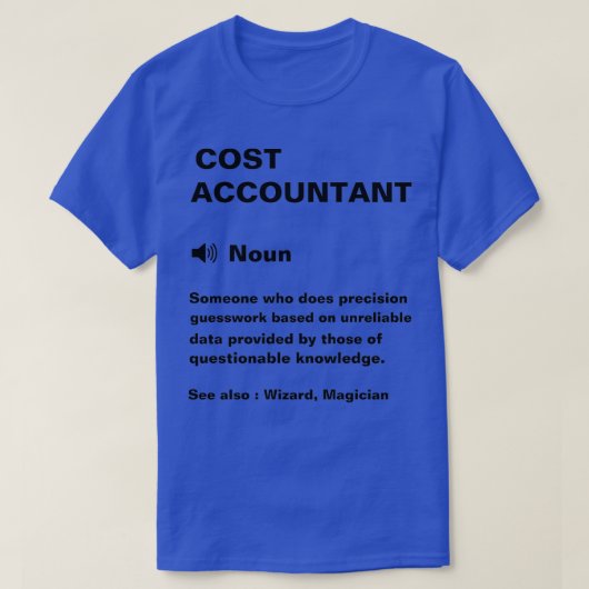 Definition des "Funny Cost Accounts" T-Shirt (Design vorne)