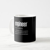 Definition des "Funny Engineer" Kaffeetasse (Vorderseite Links)
