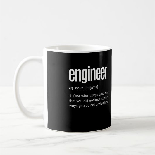 Definition des "Funny Engineer" Kaffeetasse (Links)