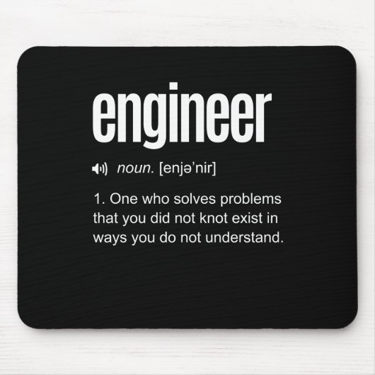 Definition des "Funny Engineer" Mousepad (Vorne)