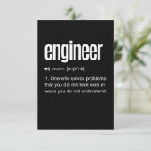 Definition des "Funny Engineer" RSVP Karte (Stehend Vorderseite)