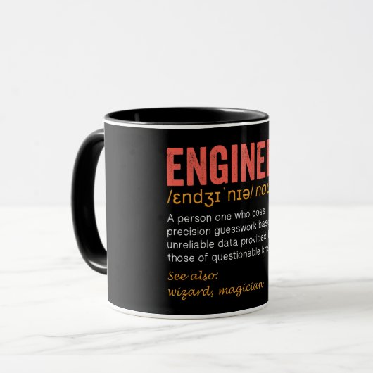 Definition des "Funny Engineer" Tasse (Vorderseite Links)