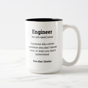 Definition des "Funny Engineer" Zweifarbige Tasse