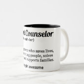 Definition des "Funny School Counselors" Zweifarbige Tasse (VorderseiteRechts)