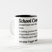Definition des "Funny School Counselors" Zweifarbige Tasse (Vorderseite Links)