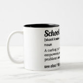 Definition des "Funny School Counselors" Zweifarbige Tasse (Links)