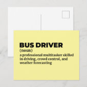 Definition des "Funny School Transport Driver" Postkarte (Vorne/Hinten)