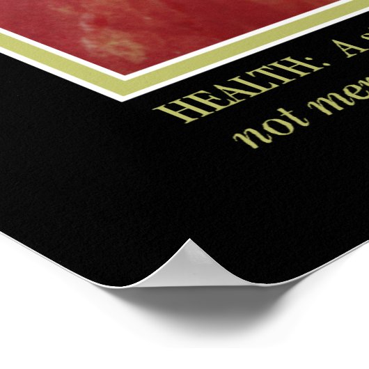 Definition des Gesundheitspatents Poster (Ecke)