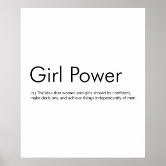 Definition des Girl-Powers | Feminismus Poster
