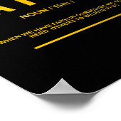 Definition des Glaubens | Inspiration Zitat Poster (Ecke)