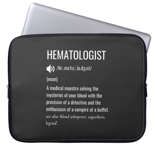 Definition des Hämatologen Laptopschutzhülle (Vorderseite)