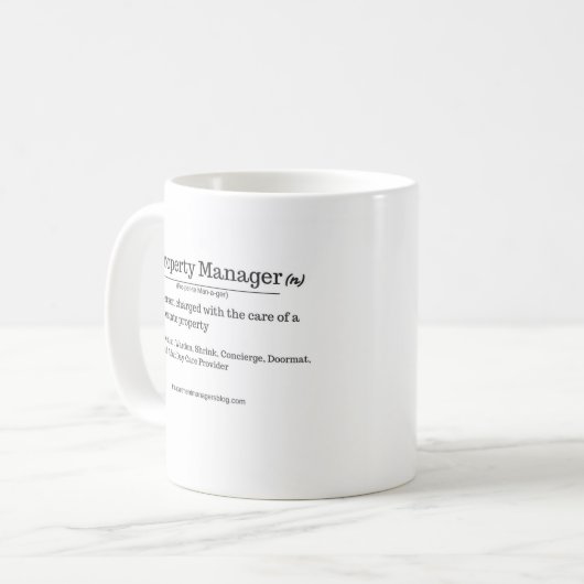 Definition des Immobilienmanagers Kaffeetasse (Vorderseite Links)
