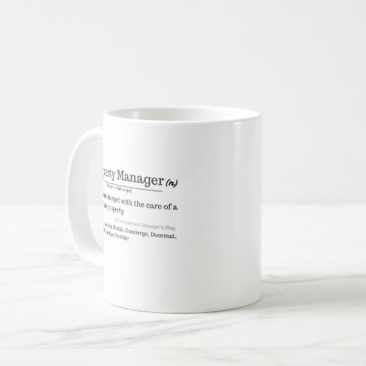 Definition des Immobilienmanagers Kaffeetasse (Vorderseite Links)