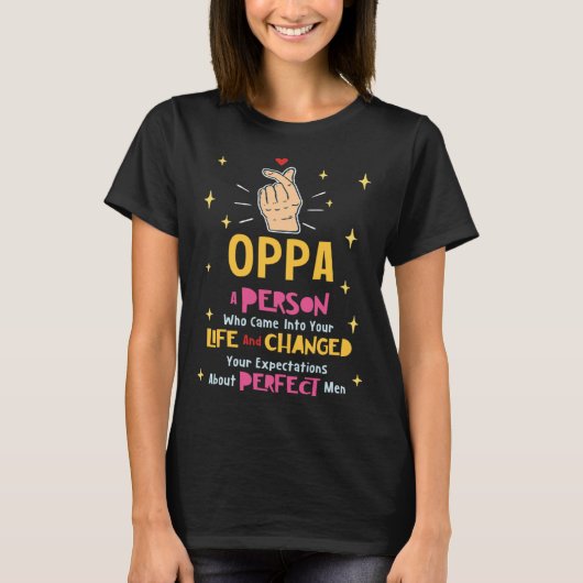 Definition des K-POPS für Oppa T-Shirt (Vorderseite)