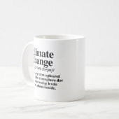 Definition des Klimawandels Kaffeetasse (Vorderseite Links)