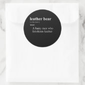 DEFINITION DES LEDERBAR RUNDER AUFKLEBER (Tasche)