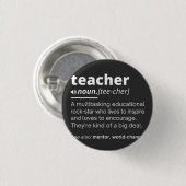 Definition des Lehrers - Funny Teaching School Tea Button (Vorne & Hinten)