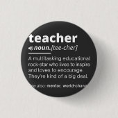 Definition des Lehrers - Funny Teaching School Tea Button (Vorderseite)