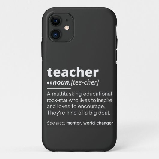 Definition des Lehrers - Funny Teaching School Tea Case-Mate iPhone Hülle (Rückseite)