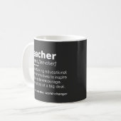 Definition des Lehrers - Funny Teaching School Tea Kaffeetasse (Vorderseite Links)