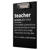Definition des Lehrers - Funny Teaching School Tea Klemmbrett (Links)