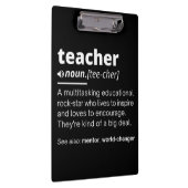 Definition des Lehrers - Funny Teaching School Tea Klemmbrett (Rechts)
