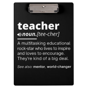 Definition des Lehrers - Funny Teaching School Tea Klemmbrett
