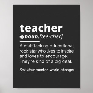 Definition des Lehrers - Funny Teaching School Tea Poster