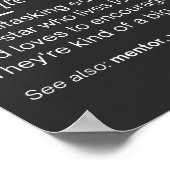 Definition des Lehrers - Funny Teaching School Tea Poster (Ecke)