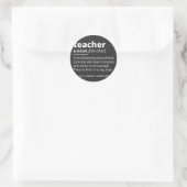 Definition des Lehrers - Funny Teaching School Tea Runder Aufkleber (Tasche)
