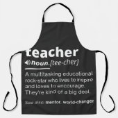 Definition des Lehrers - Funny Teaching School Tea Schürze (Vorderseite)