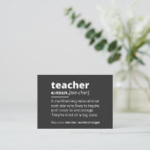 Definition des Lehrers - Funny Teaching School Tea Visitenkarte (Stehend Vorderseite)