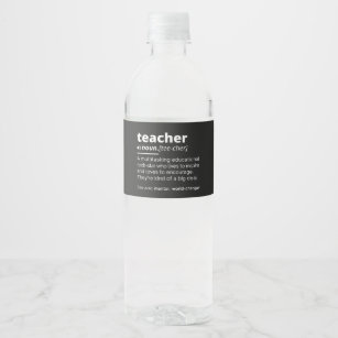 Definition des Lehrers - Funny Teaching School Tea Wasserflaschenetikett
