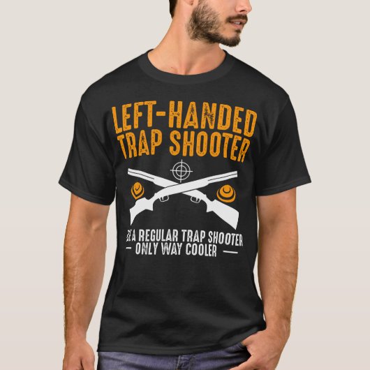Definition des Linkshänder-Trap-Schützen Trap-Schi T-Shirt (Vorderseite)