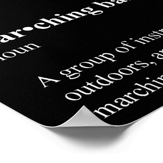 Definition des Marinebands Poster (Ecke)