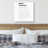 Definition des Mathematiklehrers, Bewertung des Ma Leinwanddruck (Insitu (Schlafzimmer))