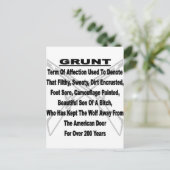 Definition des militärischen Zuschusses der USA Postkarte (Stehend Vorderseite)