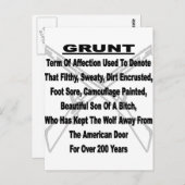 Definition des militärischen Zuschusses der USA Postkarte (Vorne/Hinten)