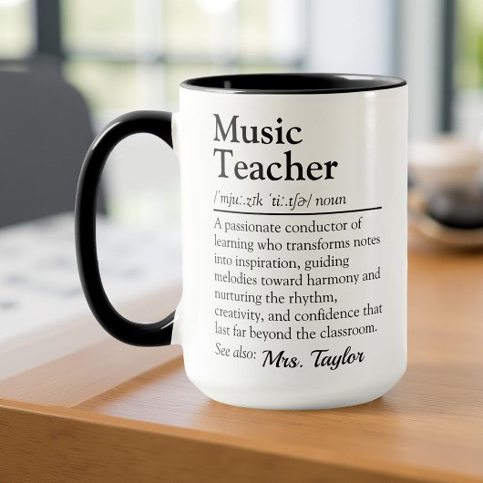 Definition des Musiklehrers - Lehrerbewertung Tasse