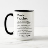 Definition des Musiklehrers - Lehrerbewertung Tasse (Links)