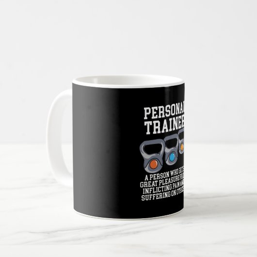 Definition des Personal Trainers Kaffeetasse (Vorderseite Links)