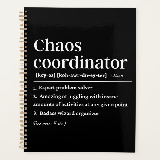 Definition des personalisierten Chaos-Koordinators Planer (Vorderseite)