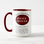 Definition des personalisierten Polizeibeamten Tasse (Links)
