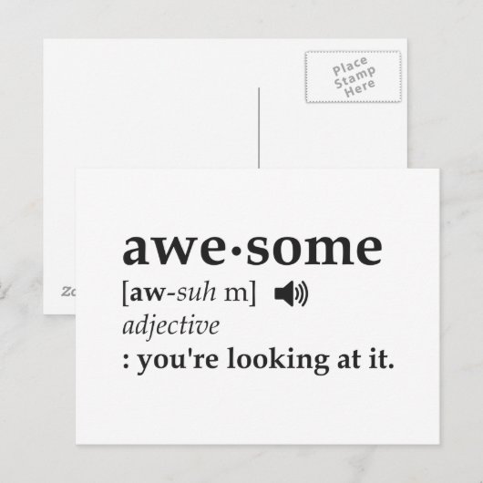 Definition des Phantastischen Postkarte (Vorne/Hinten)