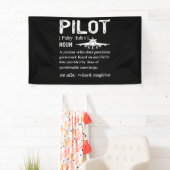 Definition des Piloten, der das Flugzeug verlegt Banner (Insitu)
