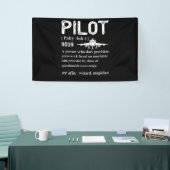 Definition des Piloten, der das Flugzeug verlegt Banner (Messeveranstaltung)