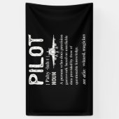 Definition des Piloten, der das Flugzeug verlegt Banner (Vertikal)